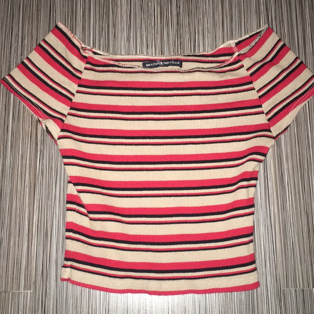 Striped Off the shoulder top